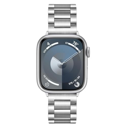 TRUMiRR Kompatibel mit Apple Watch Armband, Damen Edelstahl Glieder Armband für iWatch Apple Watch Series 9 8 7 SE Series 6 5 4 3 2 1 38mm 40mm 41mm von TRUMiRR