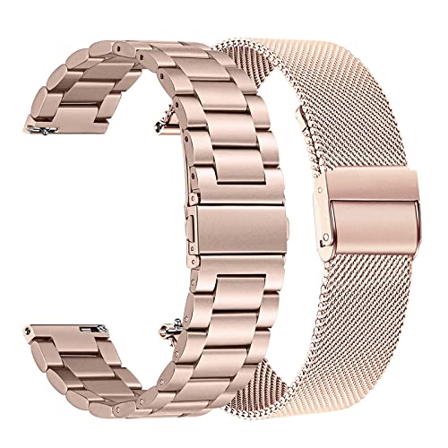 TRUMiRR Kompatibel Mit Galaxy Watch 7/6/5/4 Armband, 20mm Mesh Gewebte Edelstahl Uhrenarmband Metall für Samsung Galaxy 40mm 44mm von TRUMiRR