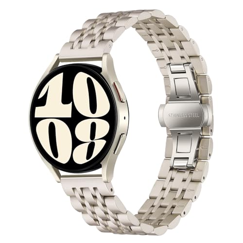 TRUMiRR Kompatibel Mit Galaxy Watch 7/6 40mm 44mm Armband - Mesh Gewebte Edelstahl Uhrenarmband Metall für Samsung Galaxy Watch 6 Classic 42mm 46mm/5 von TRUMiRR