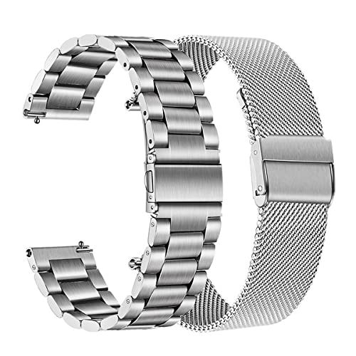 TRUMiRR Kompatibel mit Galaxy Watch 7 40mm Armband, Mesh Gewebte Edelstahl Uhrenarmband Metall Armband für Samsung Galaxy Watch 7 6 5 4 40mm 44mm/Watch 6 Classic 43mm 47mm von TRUMiRR