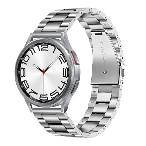 TRUMiRR Kompatibel Mit Galaxy Watch 7/6/6 Classic/5/4 Armband - 20mm Edelstahl Uhrenarmband Metall für Samsung 40mm 43mm 44mm 47mm von TRUMiRR