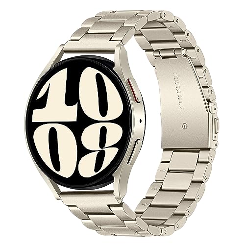 TRUMiRR Kompatibel mit Galaxy Watch 7 6 40mm 44mm Armband, Mesh Gewebte Edelstahl Uhrenarmband Metall Armband für Samsung Galaxy Watch 6 Classic 42mm 46mm/5 Pro 45mm/5 40mm von TRUMiRR