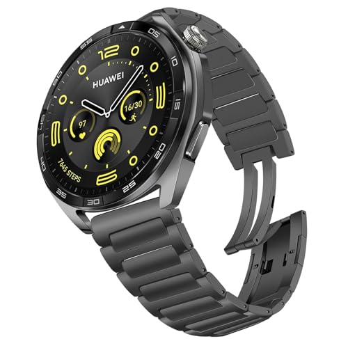 TRUMiRR Kompatibel mit HUAWEI Watch GT 5 Pro 46 mm/GT 5 46mm/GT 4 46mm/GT 3/Ultimate Titan Armband, 22mm Titan Uhrenarmband Metall Armband Ersatzband für HUAWEI 4 Pro von TRUMiRR