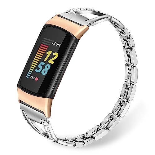 TRUMiRR Leder Armband Ersatz für Fitbit Charge 6/Fitbit Charge 5 Armband, Mesh Gewebte Edelstahl Armband Metall Uhrenarmband Ersatzband für Fitbit Charge 5/Fitbit Charge 6 TRUMiRR Leder Armband Ersatz für Fitbit Charge 6/Fitbit Charge 5 Armband, Mesh Gewebte Edelstahl Armband Metall Uhrenarmband Ersatzband für Fitbit Charge 5/Fitbit Charge 6 von TRUMiRR