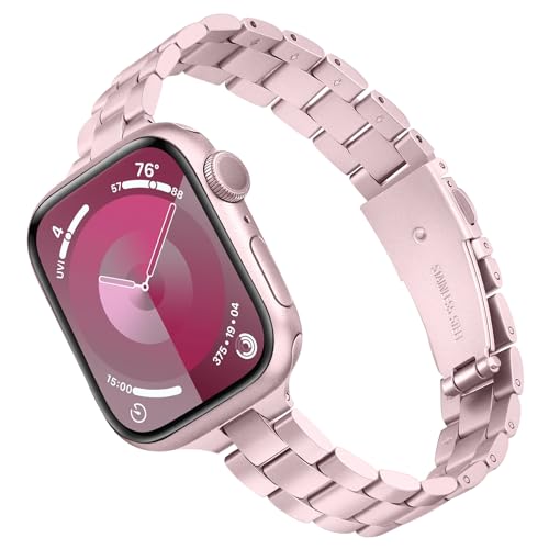 TRUMiRR Armband Kompatibel mit Apple Watch Series 10 42mm, Mesh Gewebte Edelstahl Uhrenarmband Metall Armband für Apple Watch SE(2.Gen)/iWatch Serie 9 8 7 6 5 4 3 2 1, 41mm 40mm 38mm von TRUMiRR