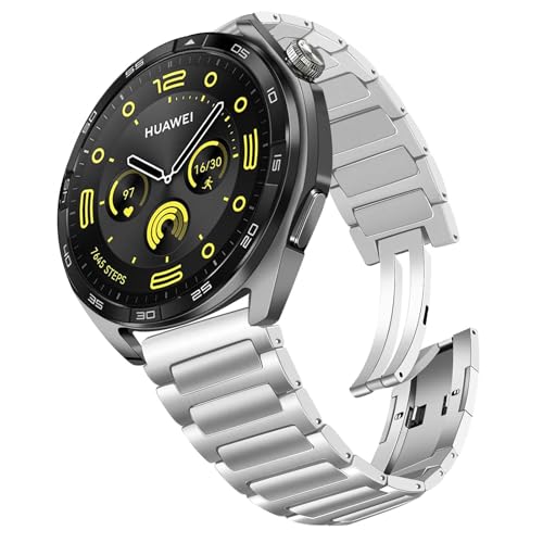 TRUMiRR Kompatibel mit HUAWEI Watch GT 5 Pro 46 mm/HUAWEI Watch GT 5 46mmHUAWEI Watch Ultimate Armband Titan, 22mm Titan Uhrenarmband Metall Ersatzband Sport Armband für HUAWEI WATCH GT 3 46mm von TRUMiRR