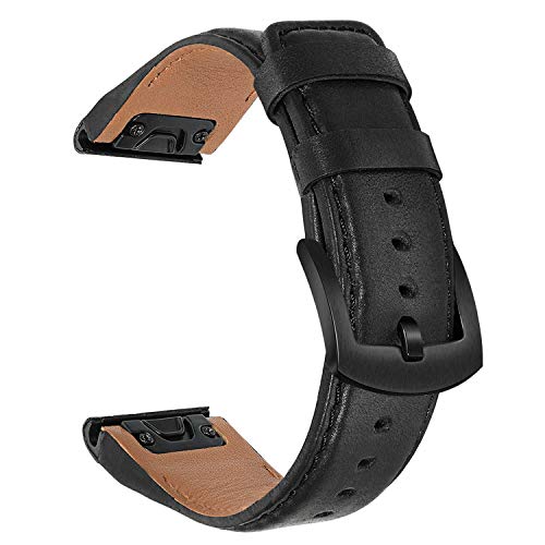 TRUMiRR Ersatz für Garmin Instinct 2 E 3 Solar 45mm/Fenix 7 Sapphire Solar/6 Pro/5 Plus/Tactix 8 47mm Armband,22mm Quick Release Easy Fit Uhrenarmband Leder Armband für Forerunner 955 945/Epix Gen 2 TRUMiRR Ersatz für Garmin Instinct 2 E 3 Solar 45mm/Fenix 7 Sapphire Solar/6 Pro/5 Plus/Tactix 8 47mm Armband,22mm Quick Release Easy Fit Uhrenarmband Leder Armband für Forerunner 955 945/Epix Gen 2 von TRUMiRR