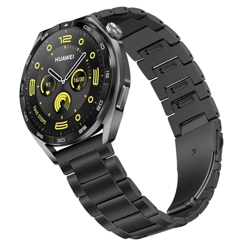 TRUMiRR Kompatibel mit Huawei Watch GT 4 46mm/Huawei Watch GT 3 Pro 46mm/Watch Ultimate Armband Titan,22mm Titan Uhrenarmband Metall Armband Ersatzband für Huawei Watch 4 Pro/GT 3 Pro 46mm/GT 3 46mm von TRUMiRR