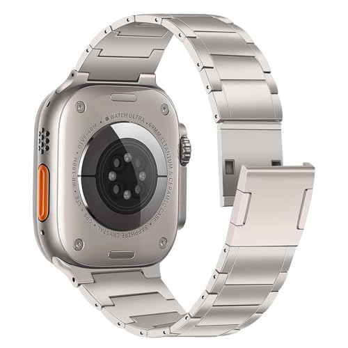 TRUMiRR Ultra 2 Armband Titan, Kratzfestes Armband Business Sport Uhenarmband für Apple Watch Ultra 2 und Apple Watch Ultra 49mm, iWatch Series 10 9 8 7 SE 6 5 4 46mm 45mm 44mm von TRUMiRR