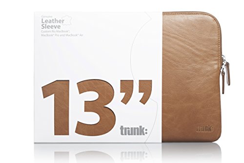 TRUNK TR-LEA13-BRW Leder Hülle für MacBook 13 Zoll braun von TRUNK