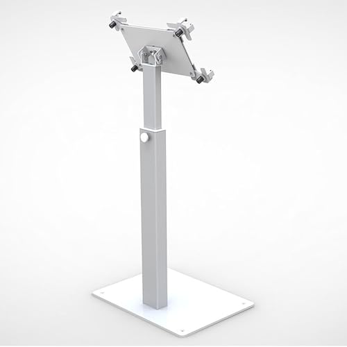 TRUNXUCL Diebstahlsicher Tablet Bodenständer Höhenverstellbar, Tablet Halterung Avec Socle, Ebook Halterung, Tabletständer, Tablethalter(Silver) von TRUNXUCL