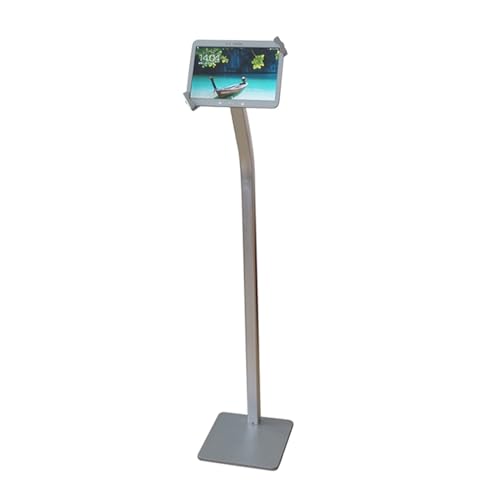 TRUNXUCL Kommerzieller Tablet Bodenständer mit Diebstahlsicherung, Tabletständer mit Robuster Basis, Tablet Halterung, Tablethalter(Silver,9.7~2.9inch) von TRUNXUCL