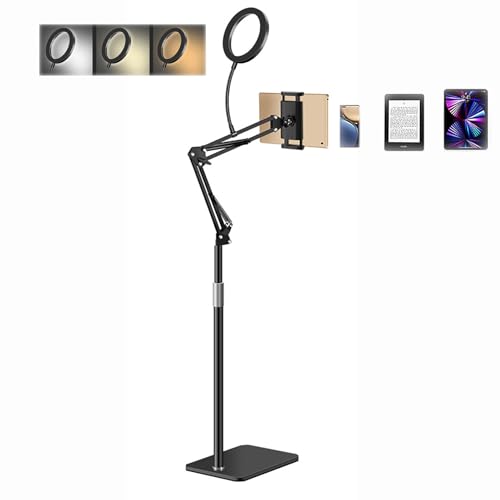 TRUNXUCL Tablet Bodenständer Höhenverstellbar, Tablet Stand mit Aufhelllicht, Handy Stand, E-Book Halterung, Tablethalterungen TRUNXUCL Tablet Bodenständer Höhenverstellbar, Tablet Stand mit Aufhelllicht, Handy Stand, E-Book Halterung, Tablethalterungen von TRUNXUCL