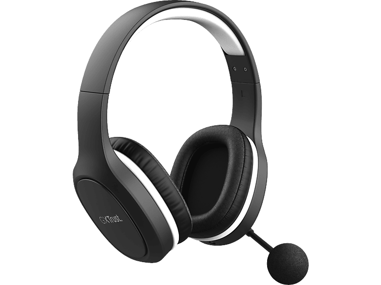 TRUST GXT 391 Thian Wireless für PC, PS4 und PS5, Over-ear Gaming Headset Schwarz von TRUST