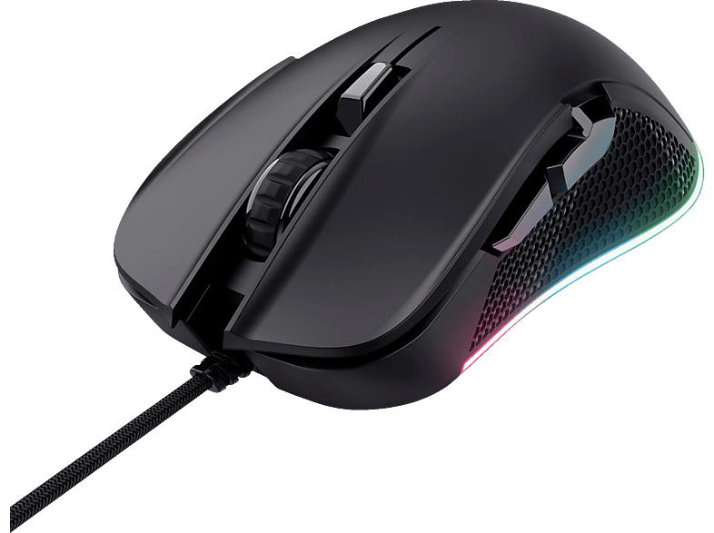 TRUST GXT 922 Ybar RGB Gaming-Maus, Schwarz von TRUST