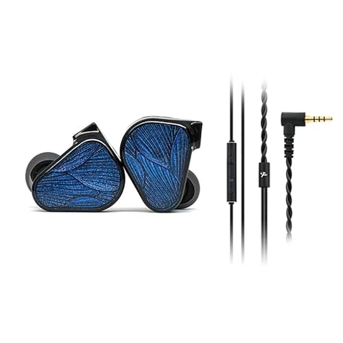 TRUTHEAR Crinacle Zero: Blue2 Dual Dynamic Drivers In-Ear-Kopfhörer mit abnehmbarem Kabel (3,5 mm + Mikrofonkabel) von TRUTHEAR