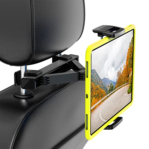 TRYONE Tablet Halterung Auto, Tablethalterungen Auto - 2023 KFZ-Kopfstützenhalterung für iPad Air, Pro 10.5, 12.9/Samsung Tabs/Kindle Fire HD/Switch alle 4,7-12,9 Zoll Geräte von TRYONE