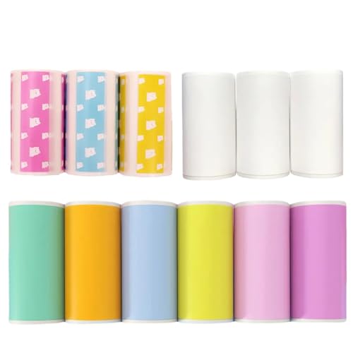 57 x 30 mm thermischem Selbstkleberpapier kompatibel mit T02 M02 M02S Kompatibel mit Fotojournal Notes Memo und Adressdruck(3PCS Color Sticky-B) von TRyYCB