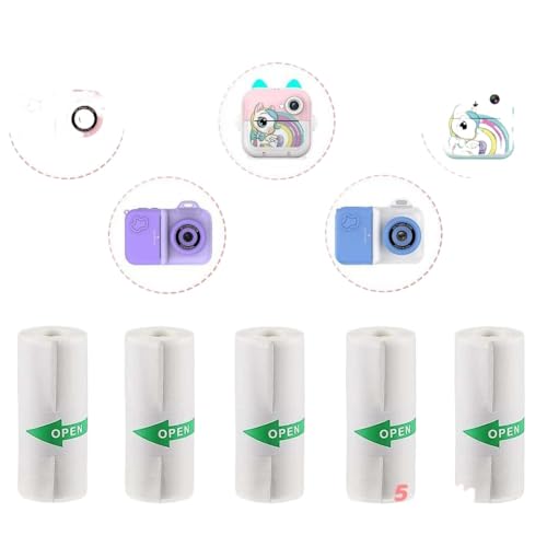 57mm Thermalpapierrollen kompatibel mit Peripage und Paperang Kompatibel mit Selbstklebende Beschriftungen und Fotopapier Kompatibel mit Druckerfarbe(3 Color Sticky Mixed) von TRyYCB