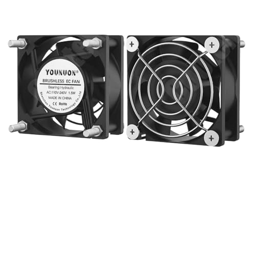 EC -Lüfter 60 mm 80 mm 90 mm 120 mm Ball bürstenloser Kühllüfterkompatibel mit verschiedenen Wechselspannungen 110 V 120 V 220 V 230 V 240 V Kompatibel mit Computerkoffer Modelle 6025 8025 9225 12038( von TRyYCB