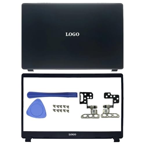 Ersatz-LCD-Rückabdeckung, Frontblende und Scharniere, 15,6-Zoll-Laptops, kompatibel mit Aspire 3 A315-42 A315-42G A315-54 A315-54K A315-56 N19C1(AB Hinges) von TRyYCB