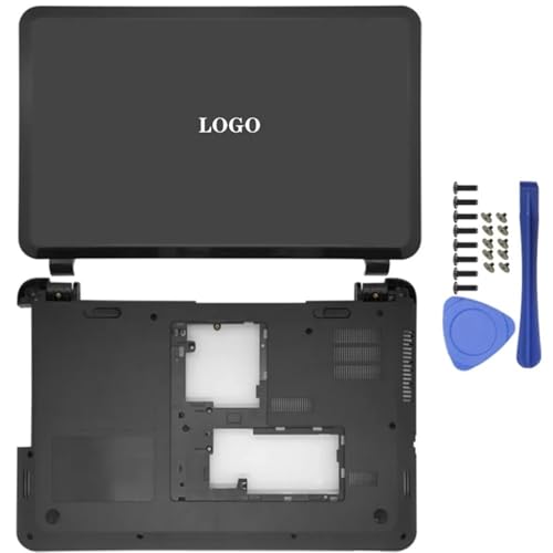 Ersatz-Laptop-Rahmenhülle, kompatibel mit 15-D 250 G2 TPN-F113 Non-Touch, einschließlich LCD-Rückabdeckung, Frontrahmenscharnieren, Handballenauflage und unterer Gehäuseabdeckung(AD Cover) von TRyYCB