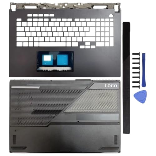 Laptop-Hülle, kompatibel mit Strix G17 G713 G713Q G713QR MOBA 5R Plus 2021, LCD-Rückseite, Scharnierabdeckung, vordere Einfassung, Handauflage, unteres Gehäuse(CD Hinge Cover) von TRyYCB