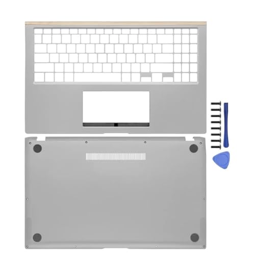 Mit ZenBook 15 UX534 kompatible Laptop-Hülle inklusive LCD-Rückabdeckung, Frontrahmenscharnieren, Handballenauflage und Gehäuseunterseite(Silver CD Cover) von TRyYCB