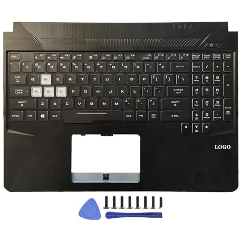 Obere Handballenauflage mit hintergrundbeleuchteter Tastatur, kompatibel mit FX95 FX95G FX505 FX505D FX86 FX86G Laptops(White Keyboard) von TRyYCB