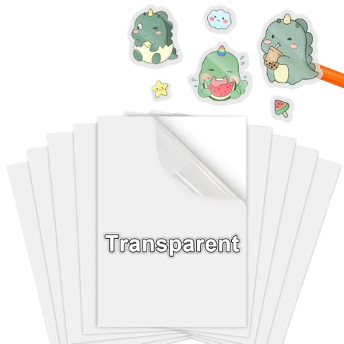 TRyYCB 10 Blätter A4 Selbstklebend glänzend weißes wasserdichtes druckbares Papier Kompatibel mit Tintenstrahldrucker(Holographic) von TRyYCB