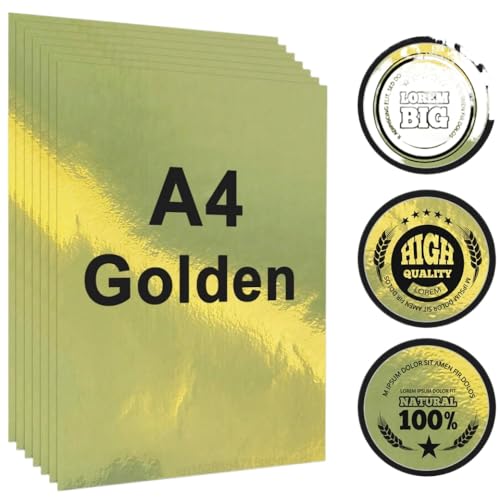TRyYCB 10 Blätter A4 wasserdichtes druckbares Papier Kompatibel mit Tintenstrahldrucker Selbstklebende Aufkleber, die mit verschiedenen Druckern kompatibel ist(Glossy) von TRyYCB