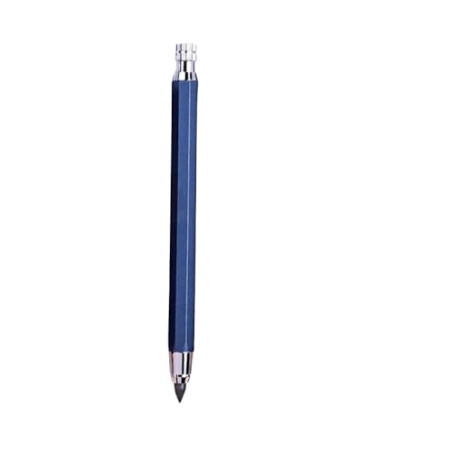 TRyYCB 5.6mm Metall Mechanical Bleistift Kompatibel mit Kunstzeichnung Skizzieren mit 2B 4B 6B 8B Lead School Design Comics Malwerkzeug Automatischer Bleistift(1Box 2B White Lead) von TRyYCB