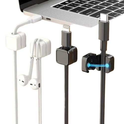 TRyYCB 6PCS Magnety Draht Wickler Desktop -Organizer Kompatibel mit Maus USB -Linienhalter und Steckerschutz(1PCS White) von TRyYCB