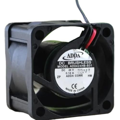 TRyYCB Adda AD0424HB-B31 DC 24 V 0,12A Dual Ball 4028 Lüfter 40 mm x 40 mm x 28mm kompatibel mit verschiedenen Kühlanwendungen von TRyYCB