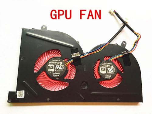 TRyYCB Cooling-Lüfter Kompatibel mit Gaming-Laptop kompatibel mit GS63VR GS63 GS73 GS73VR MS-17B1 Stealth Pro CPU BS5005HS-U2F1 GPU BS5005HS-U2L1 Ersatzfans(GPU Fan) von TRyYCB