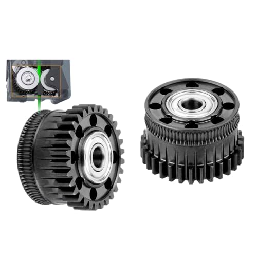 TRyYCB Extruder -Ausrüstungs -Kit -Upgrade Kompatibel mit K2 Plus Hi Dual Helical All Metal Extruder -Treibergetriebe mit Nickel -DLC -Beschichtung, die mit 3D -Druckerteilen kompatibel ist(2pcs) von TRyYCB