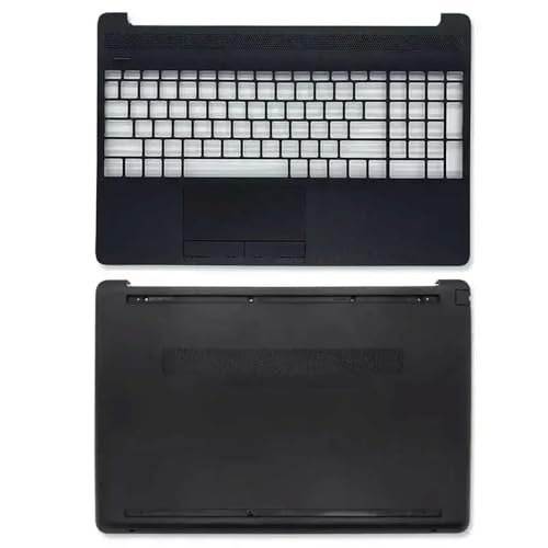 TRyYCB Kompatible Ersatzteile Kompatibel mit 15 Laptopserien Einschließlich 15 DW 15S DU 15S DY 15S DR TPN C139 LCD -Rückseite Frontlünette Oberpalme Basisfall Tastatur Scharniere(Black CD Cover) von TRyYCB