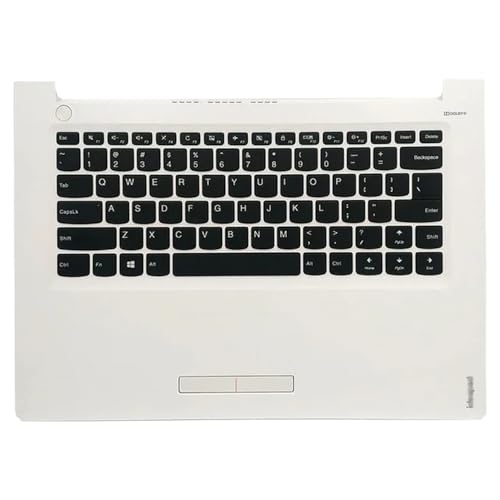 TRyYCB Kompatible Handballenauflage-Tastatur-Unterseite Kompatibel mit Xiaoxin 310-14ISK 310-14IKB 510-14ISK Laptop-Zubehör in Schwarz, Silber, Weiß(White US Keyboard) von TRyYCB