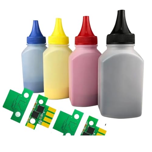 TRyYCB Kompatibler Farb Nachfülltonerpulver Kompatibel mit CS317 CS417 CS517 CX317 CX417 CX517 CS317DN CX317DN CS417DN CX417DE -Kartusche(Toner and chip) von TRyYCB