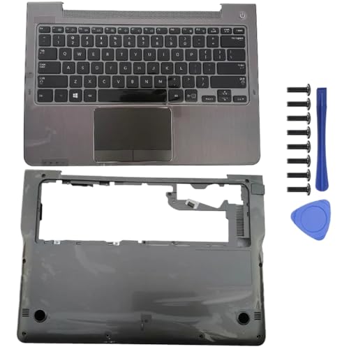TRyYCB Kompatibles Handballenauflage-Obergehäuse mit Tastatur-Touchpad Kompatibel mit NP530U3C NP530U3B NP535U3C NP532U3C NP535U3B Untergehäuse-Festplattenabdeckung(US CD Cover) von TRyYCB