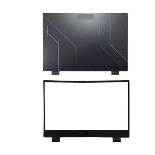 TRyYCB Kompatibles Zubehör Kompatibel mit 15,6-Zoll-Laptop-LCD-Rückabdeckung, vordere Lünette, Handballenauflage, untere Scharniere Kompatibel mit NITRO5 AN515-58G AN515-58(Black A1 B) von TRyYCB