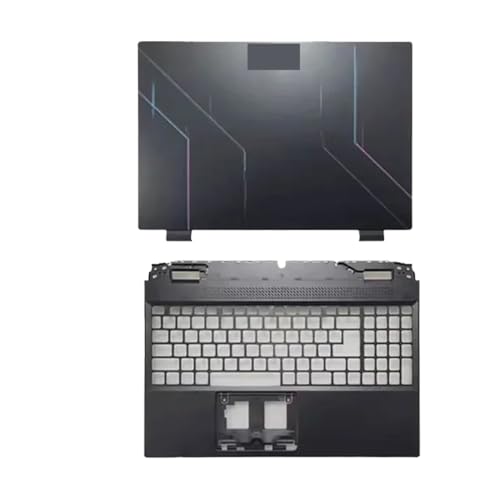TRyYCB Kompatibles Zubehör Kompatibel mit 15,6-Zoll-Laptop-LCD-Rückabdeckung, vordere Lünette, Handballenauflage, untere Scharniere Kompatibel mit NITRO5 AN515-58G AN515-58(Black A1 C) von TRyYCB