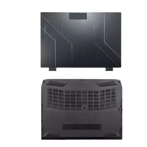 TRyYCB Kompatibles Zubehör Kompatibel mit 15,6-Zoll-Laptop-LCD-Rückabdeckung, vordere Lünette, Handballenauflage, untere Scharniere Kompatibel mit NITRO5 AN515-58G AN515-58(Black A1 D) von TRyYCB