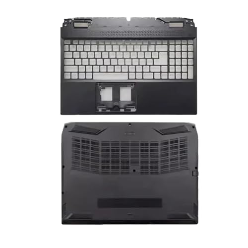 TRyYCB Kompatibles Zubehör Kompatibel mit 15,6-Zoll-Laptop-LCD-Rückabdeckung, vordere Lünette, Handballenauflage, untere Scharniere Kompatibel mit NITRO5 AN515-58G AN515-58(Black CD) von TRyYCB