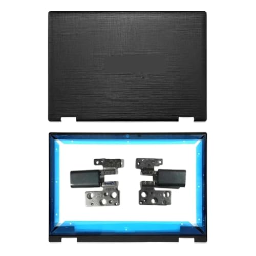 TRyYCB Schwarz LCD Back Cover Front Lünette Palmrest Bottom Fall LCD Scharniere Kompatibel mit Kompatible Spin 1 SP111-33 N18H1 Laptop Gehäuse hinten Deckel(AB Cover Hinges) von TRyYCB