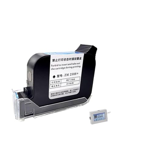 TRyYCB Universelle 12,7 mm Fast-Trockn 2588 Lösungsmittelkartusche kompatibel mit Tintenstrahldrucker Datum Textcode Druckmaschine(Blue) von TRyYCB