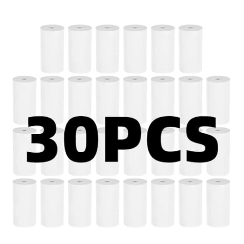 TRyYCB Weißes Thermalpapier kompatibel mit Instant -Druckkamera Kompatibel mit Kinder Druckerpapier kompatibel mit Kids Camera Accessoires 57x25mm 30 Rollen(15 Rolls) von TRyYCB