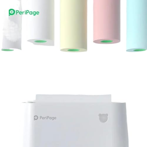 Thermalpapier -Etikettpapier kompatibel mit Peripage 56x30 77 x 30 mm Kompatibel mit Thermaltasche Wireless Drucker A9 A6 Kompatibel mit Fotos und Notizen(A6 56x30Color Sticky) von TRyYCB