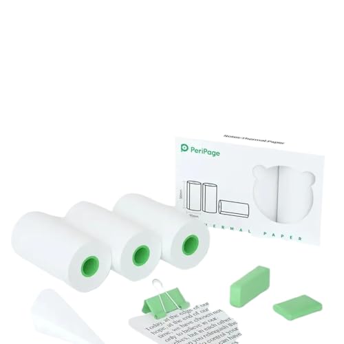 Thermalpapier -Etikettpapier kompatibel mit Peripage 56x30 77 x 30 mm Kompatibel mit Thermaltasche Wireless Drucker A9 A6 Kompatibel mit Fotos und Notizen(A9 77x30 Translucent) von TRyYCB
