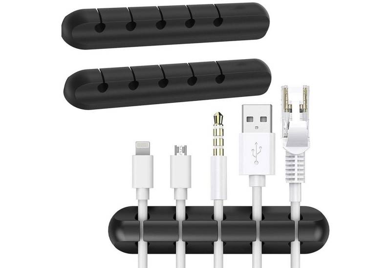 TSB Werk 2x Kabelhalter Kabelführer Kabelklemme Kabel Halter Clip Schreibtisch Kabelzubehör, (Clip, Schreibtisch, Organizer, 3M) von TSB Werk